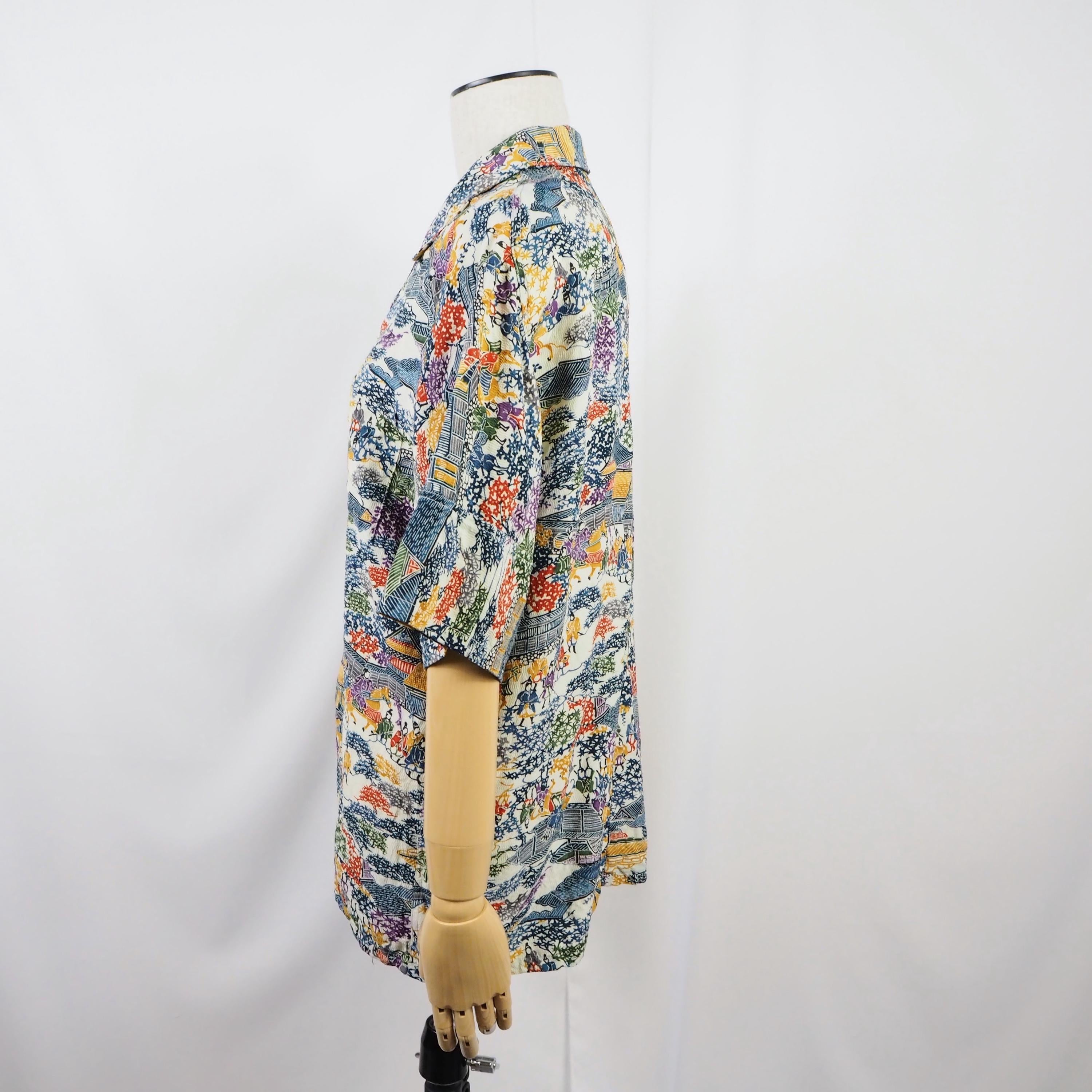着物アロハシャツ シルク Mサイズ CA53