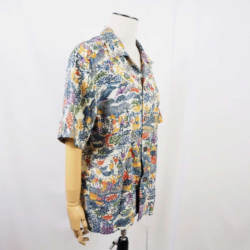 着物アロハシャツ シルク Mサイズ CA53