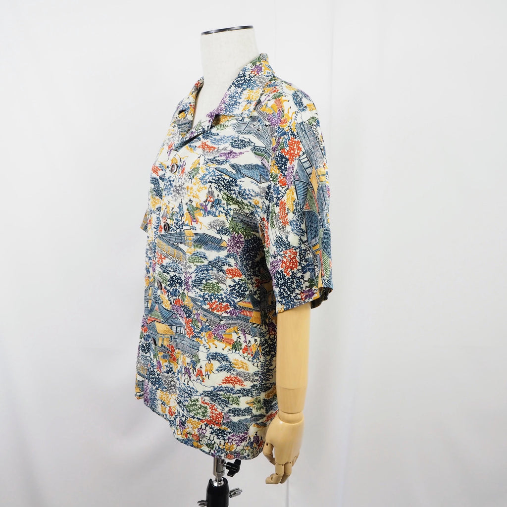 着物アロハシャツ シルク Mサイズ CA53