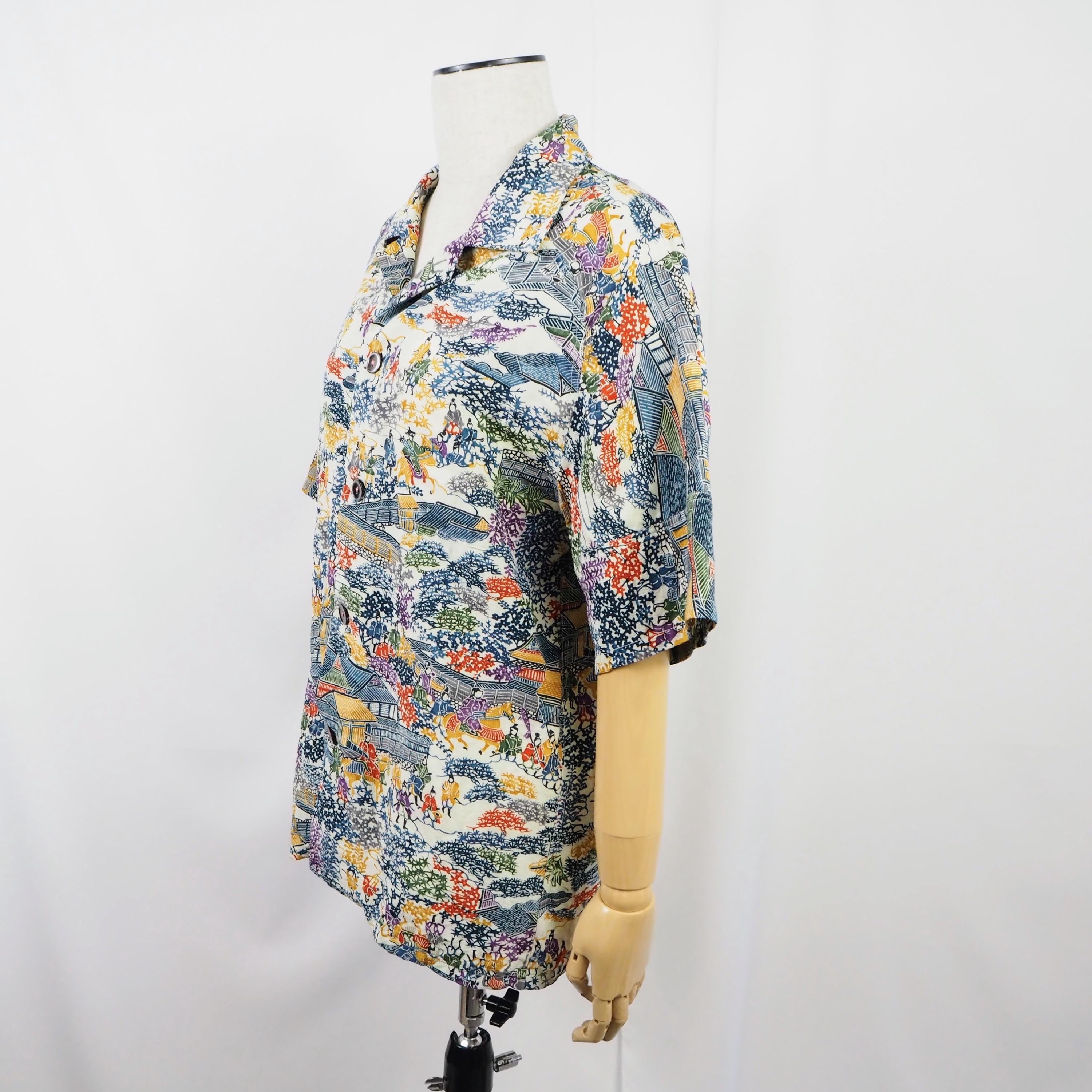 着物アロハシャツ シルク Mサイズ CA53