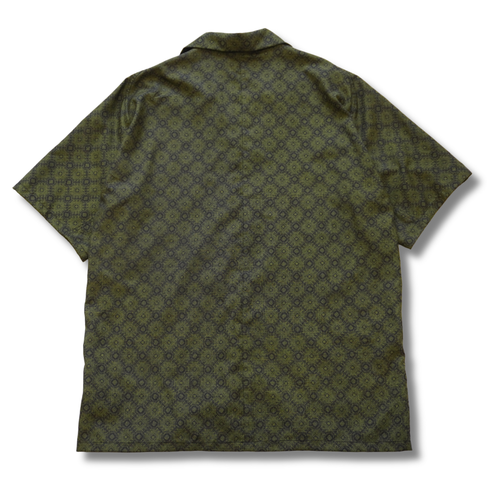 着物アロハシャツ　大島紬 　Mサイズ　CA88