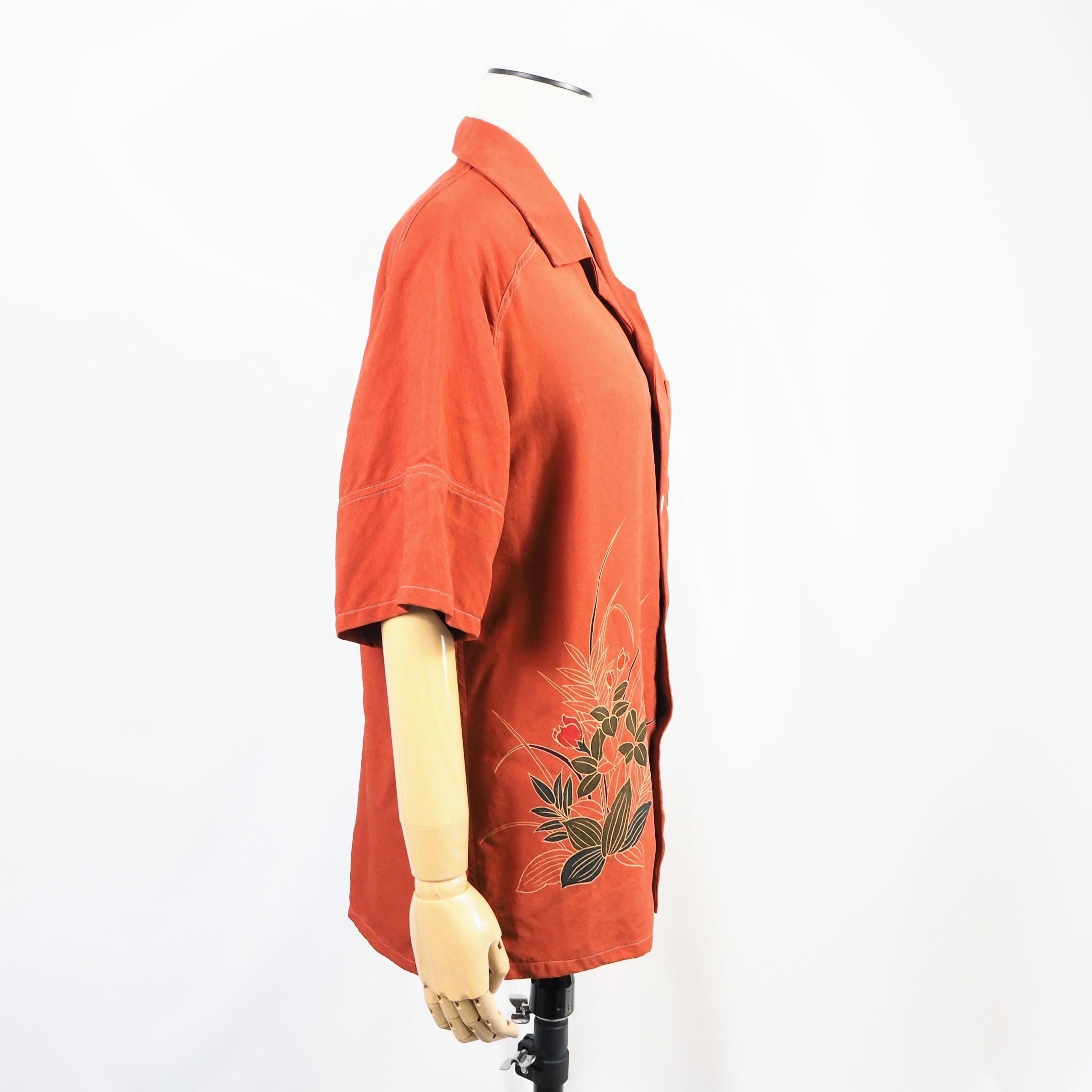 着物アロハシャツ シルク Mサイズ CA51