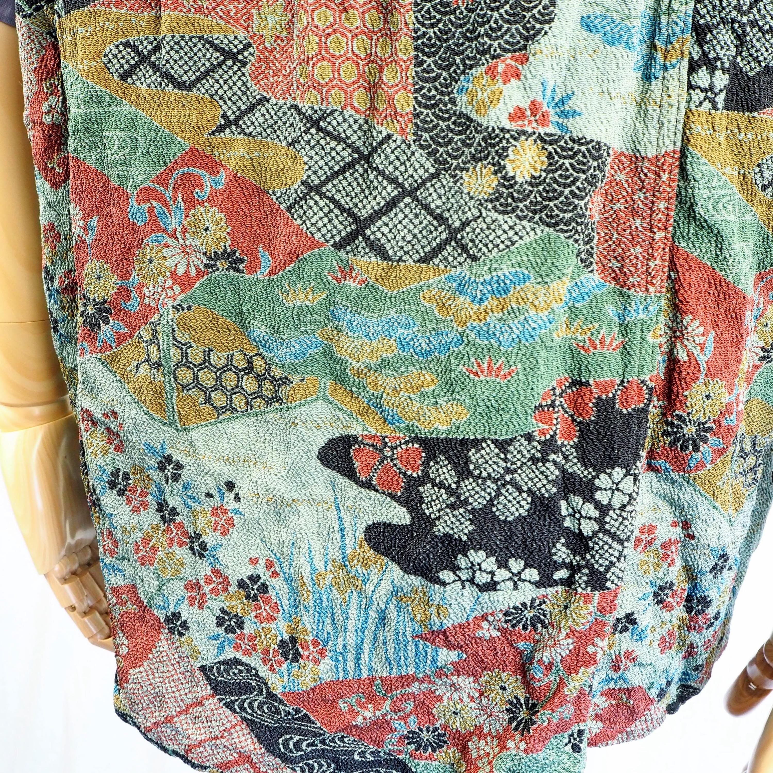 着物アロハシャツ シルク Mサイズ CA27