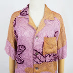 Kimono Aloha Shirt Silk M Size CA50
