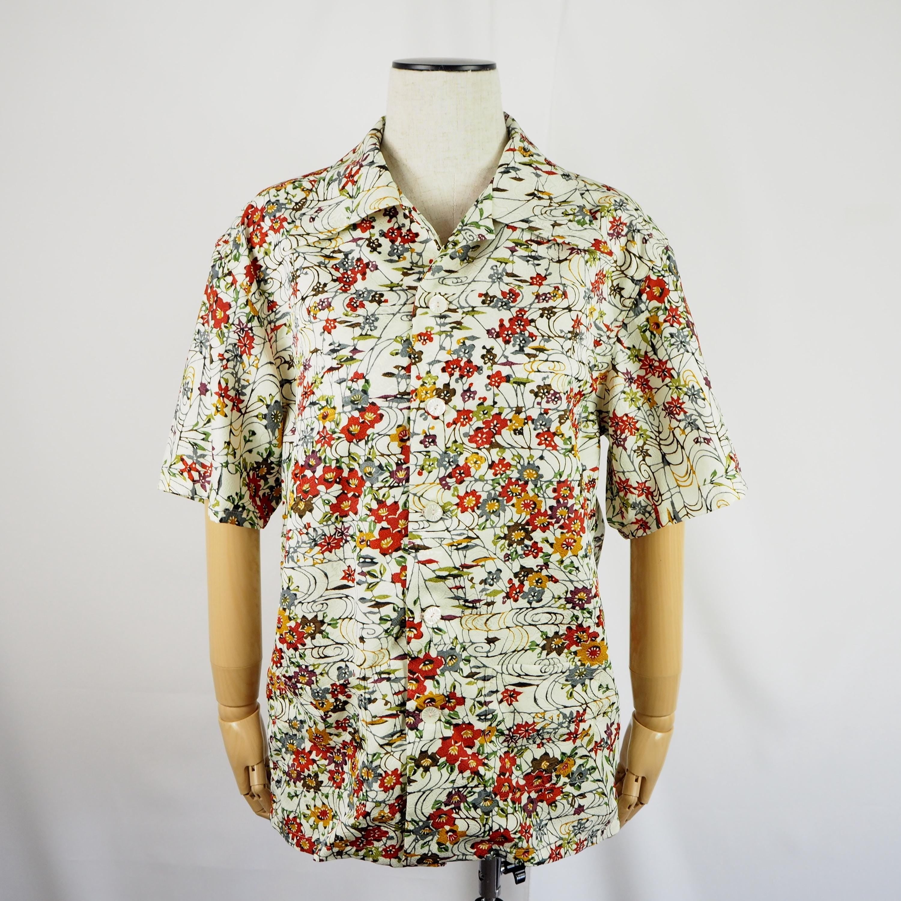 着物アロハシャツ ポリエステル Mサイズ CA33