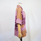 Kimono Aloha Shirt Silk M Size CA50