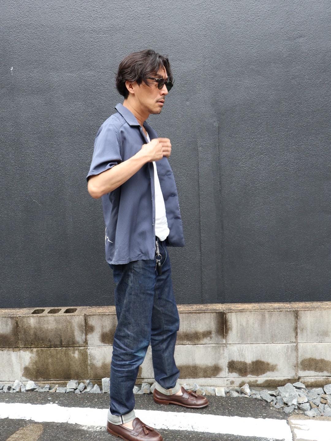 着物アロハシャツ シルク Lサイズ CA61