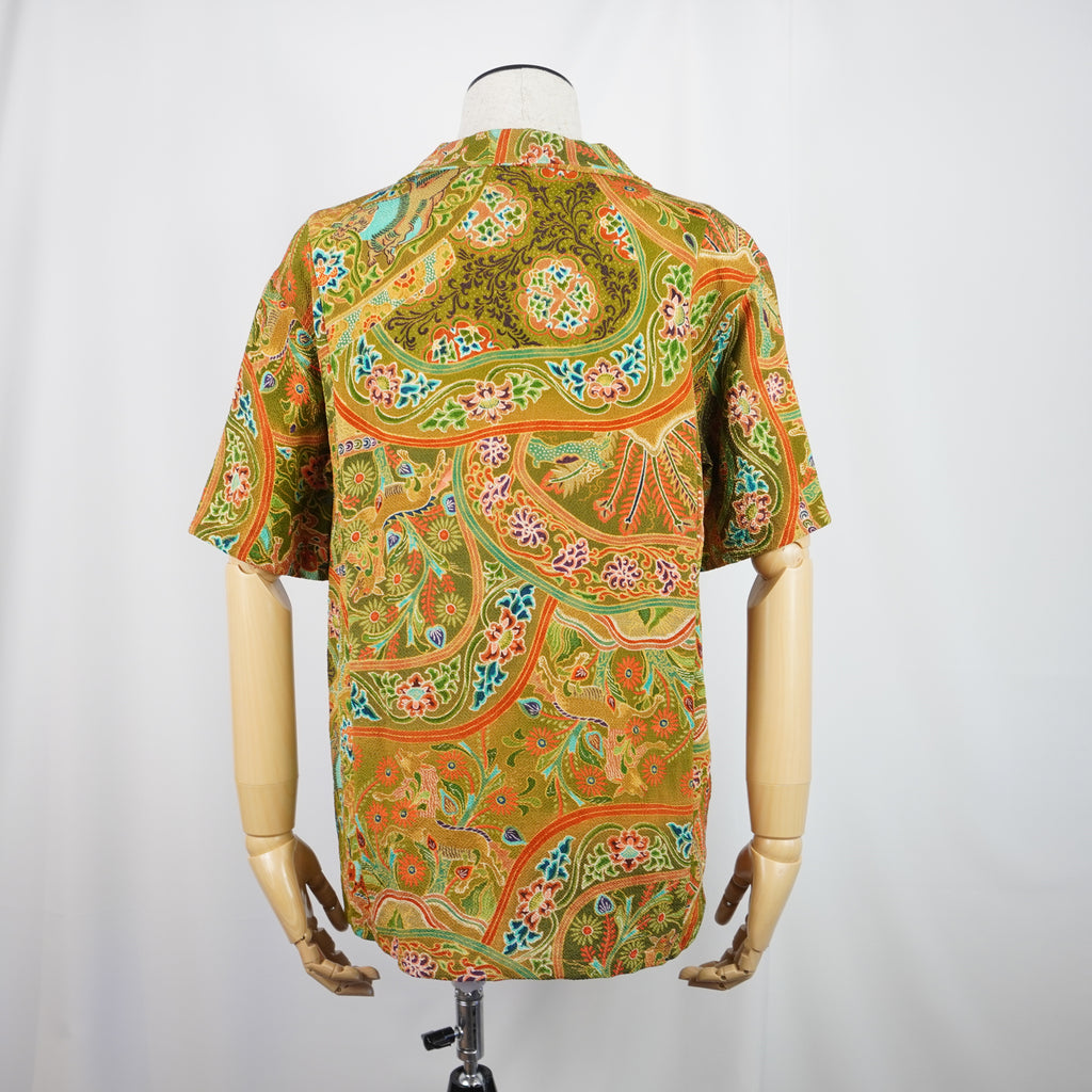 Kimono Aloha Shirt Silk Size S CA3