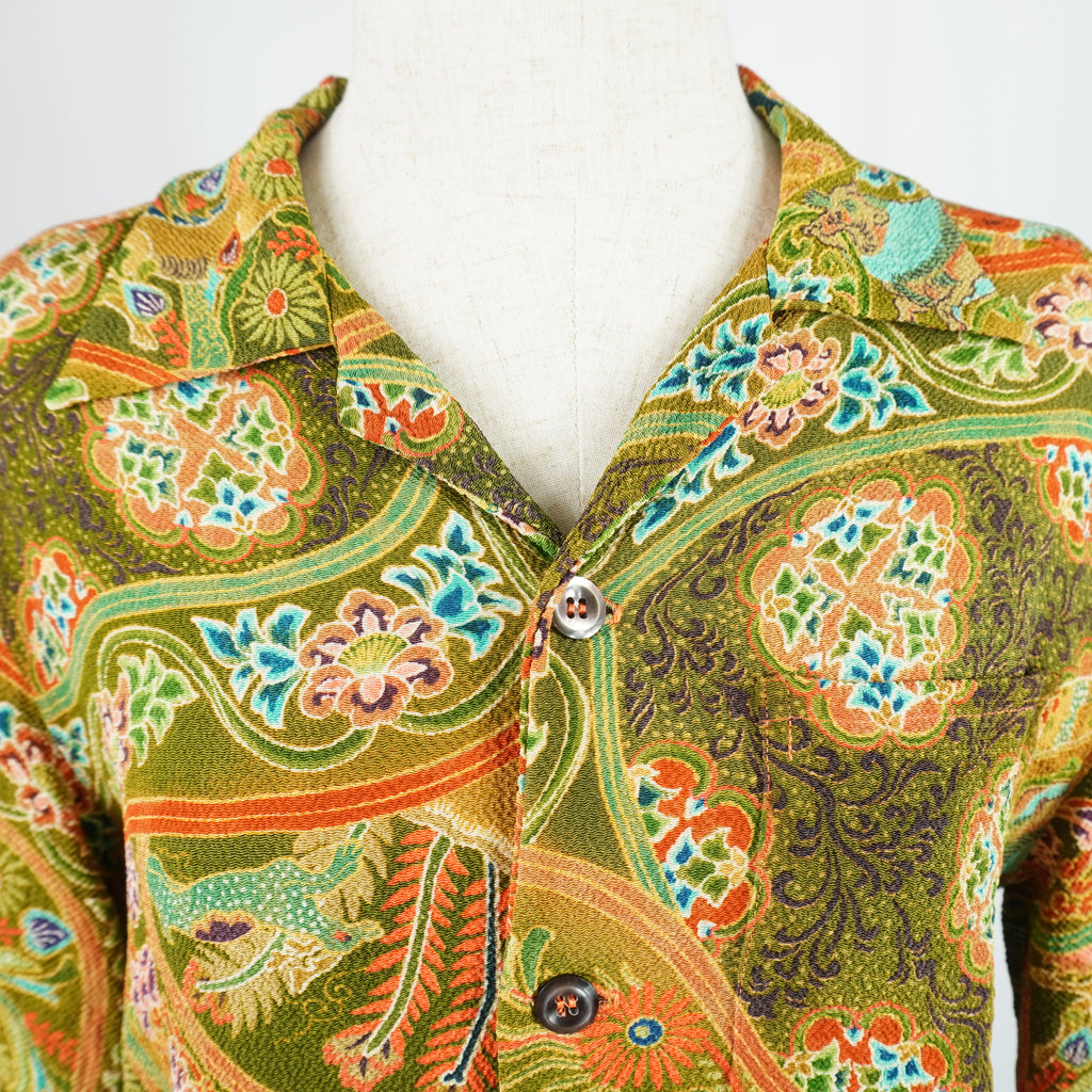 Kimono Aloha Shirt Silk Size S CA3