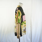 Kimono Aloha Shirt, Momotaro, Peach, Silk, Size M, CA15