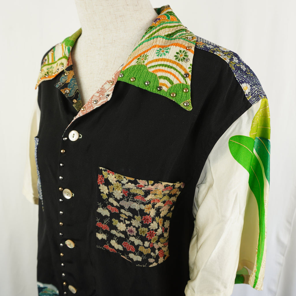 Kimono Aloha Shirt Silk Medium CA24