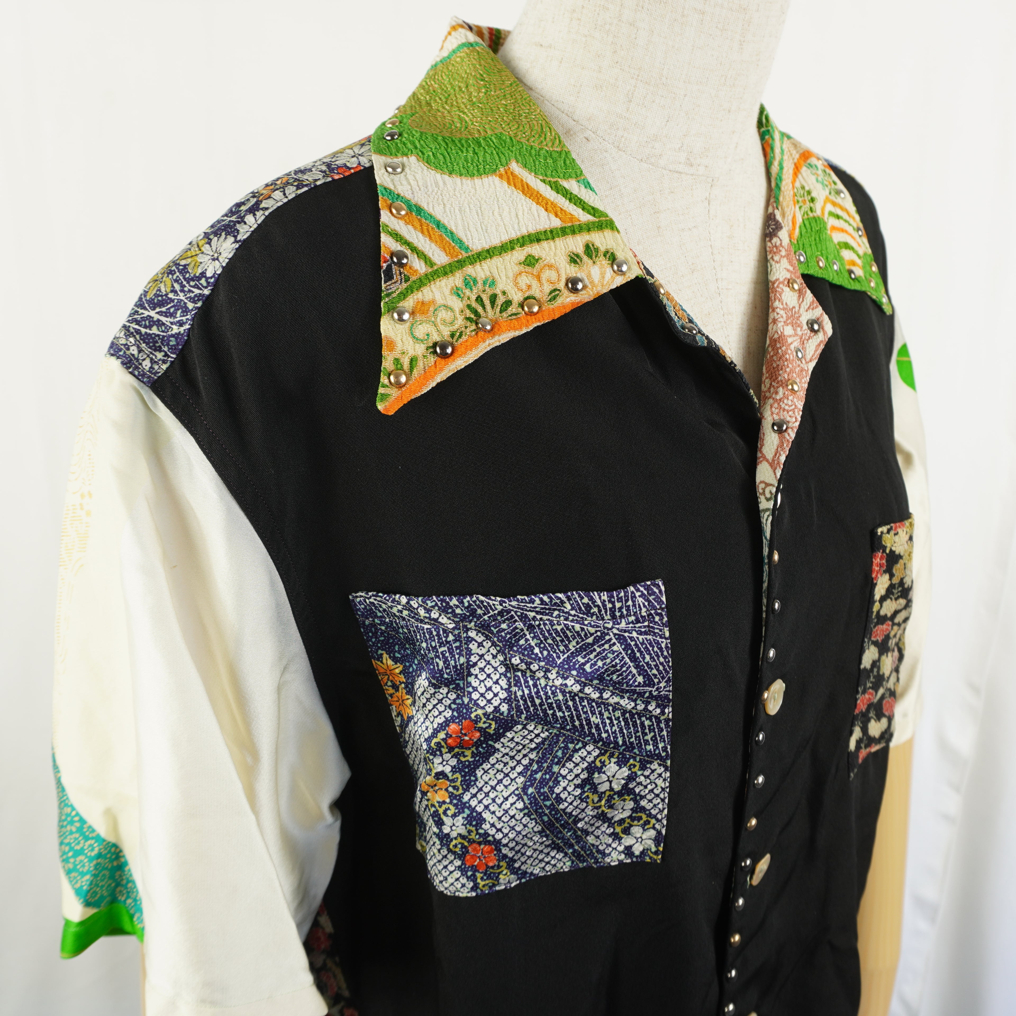 Kimono Aloha Shirt Silk Medium CA24