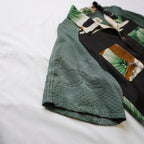 着物アロハシャツ　産着　鷹刺繍　Lサイズ　CA93