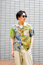 着物アロハシャツ シルク Mサイズ CA31