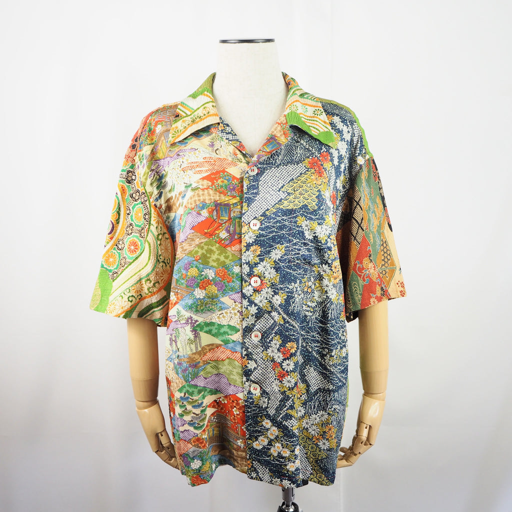 Kimono Aloha Shirt Silk Size L CA16