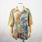 Kimono Aloha Shirt Silk Size L CA16