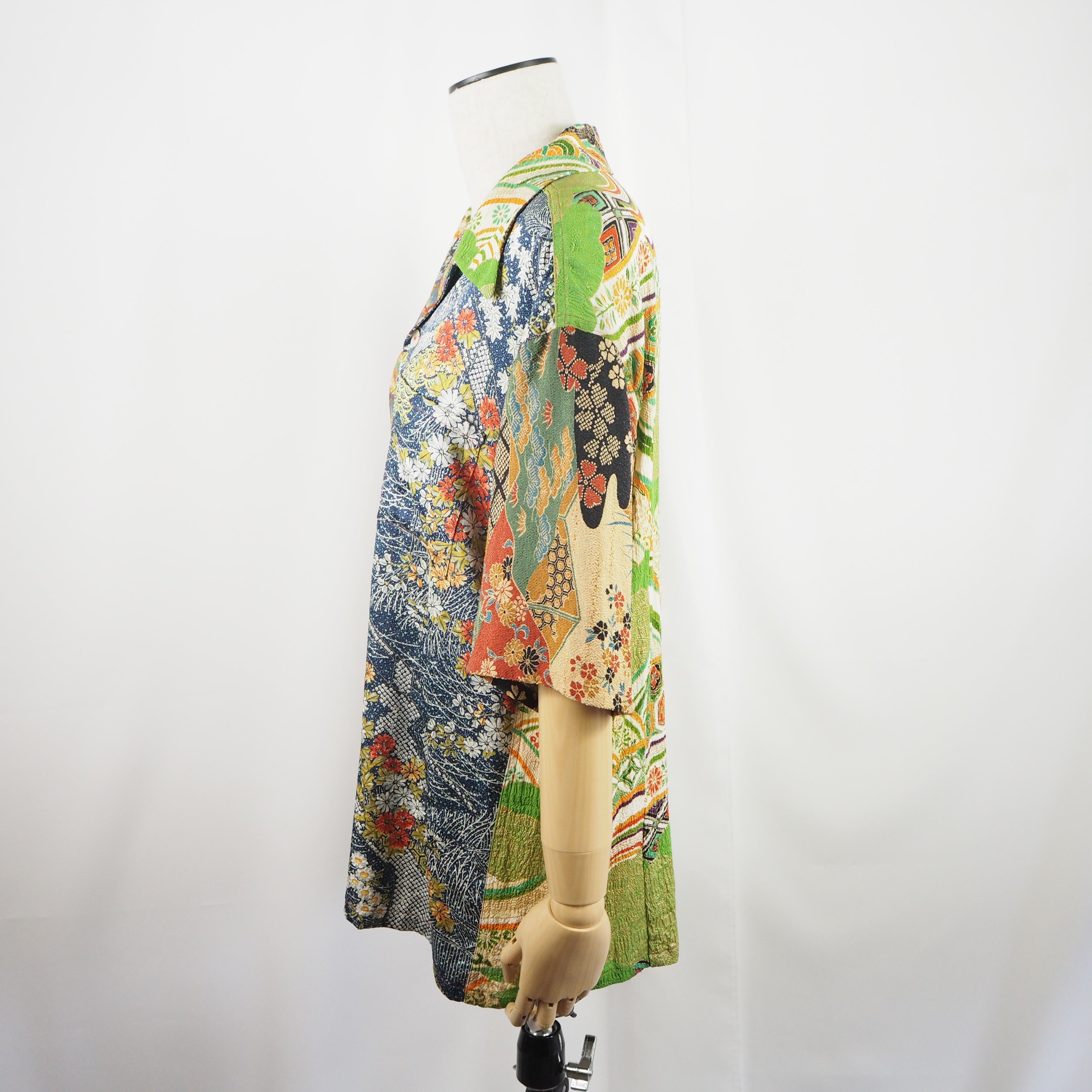 Kimono Aloha Shirt Silk Size L CA16