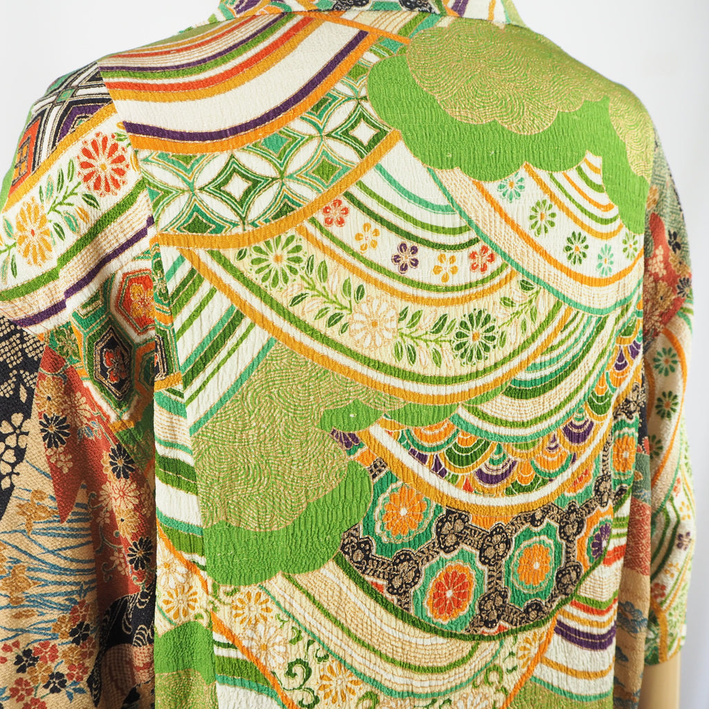 Kimono Aloha Shirt Silk Size L CA16