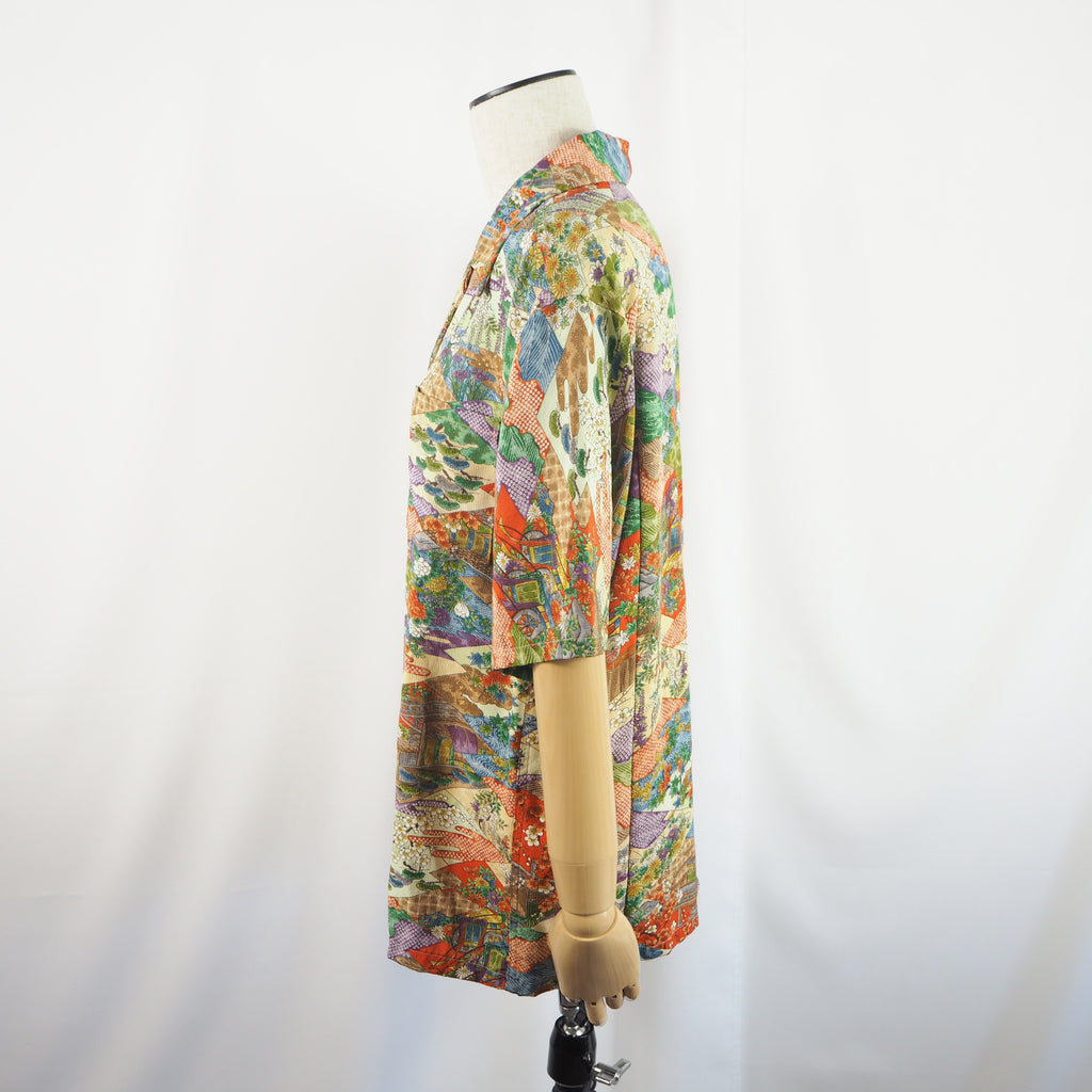 Kimono Aloha Shirt Silk Medium CA17