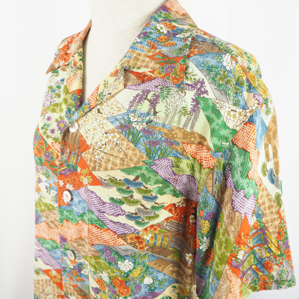 Kimono Aloha Shirt Silk Medium CA17