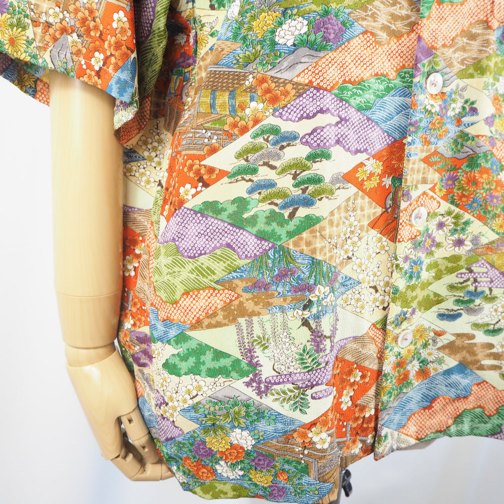 Kimono Aloha Shirt Silk Medium CA17