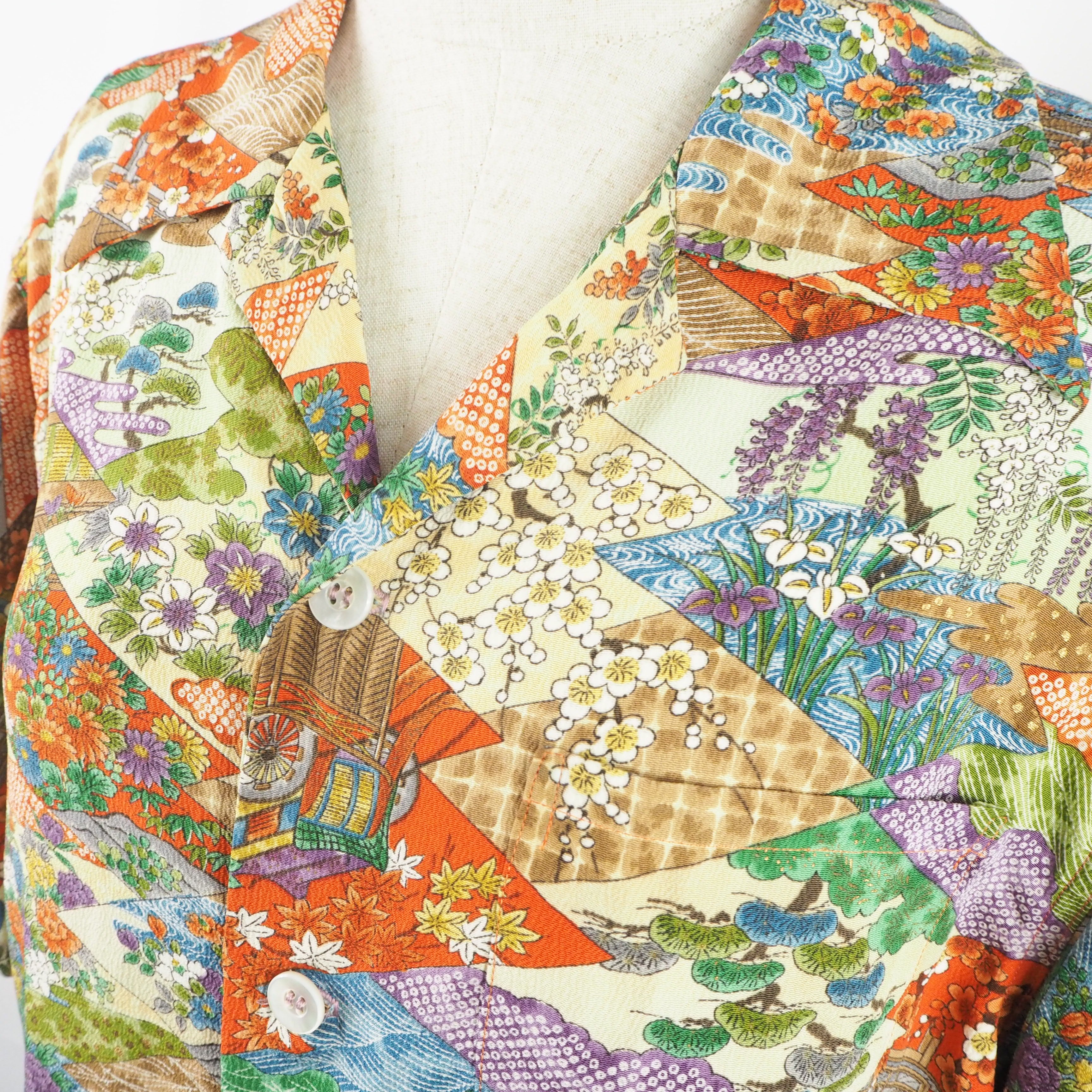 Kimono Aloha Shirt Silk Medium CA17