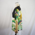 Kimono Aloha Shirt, Carp Pattern, Silk, Size M, CA22