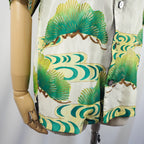 Kimono Aloha Shirt, Carp Pattern, Silk, Size M, CA22