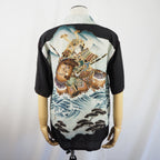 Kimono Aloha Shirt, Shogun Horse, Silk, Size M, CA23