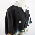 Kimono Aloha Shirt, Shogun Horse, Silk, Size M, CA23