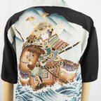 Kimono Aloha Shirt, Shogun Horse, Silk, Size M, CA23