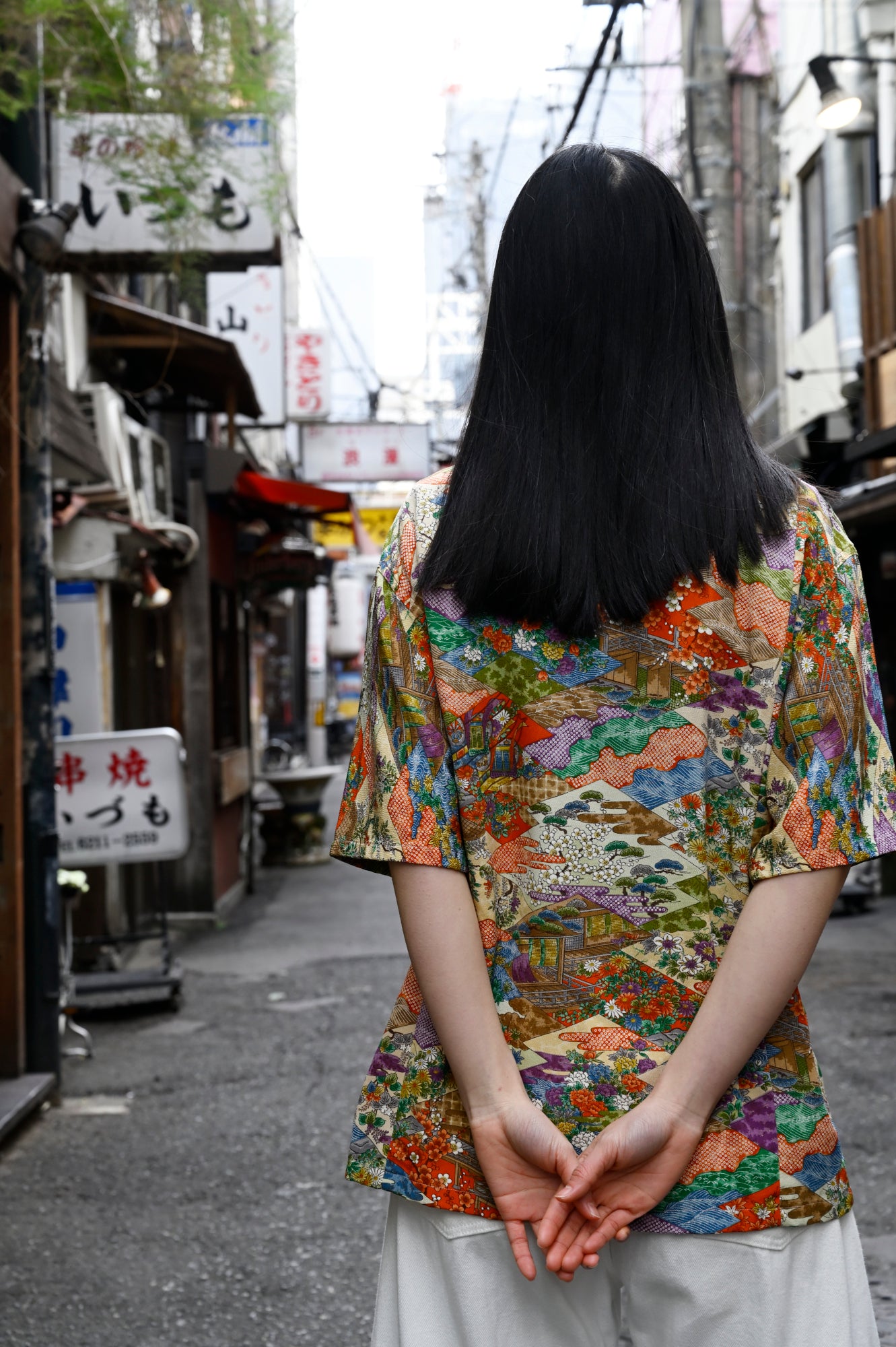 Kimono Aloha Shirt Silk Medium CA17