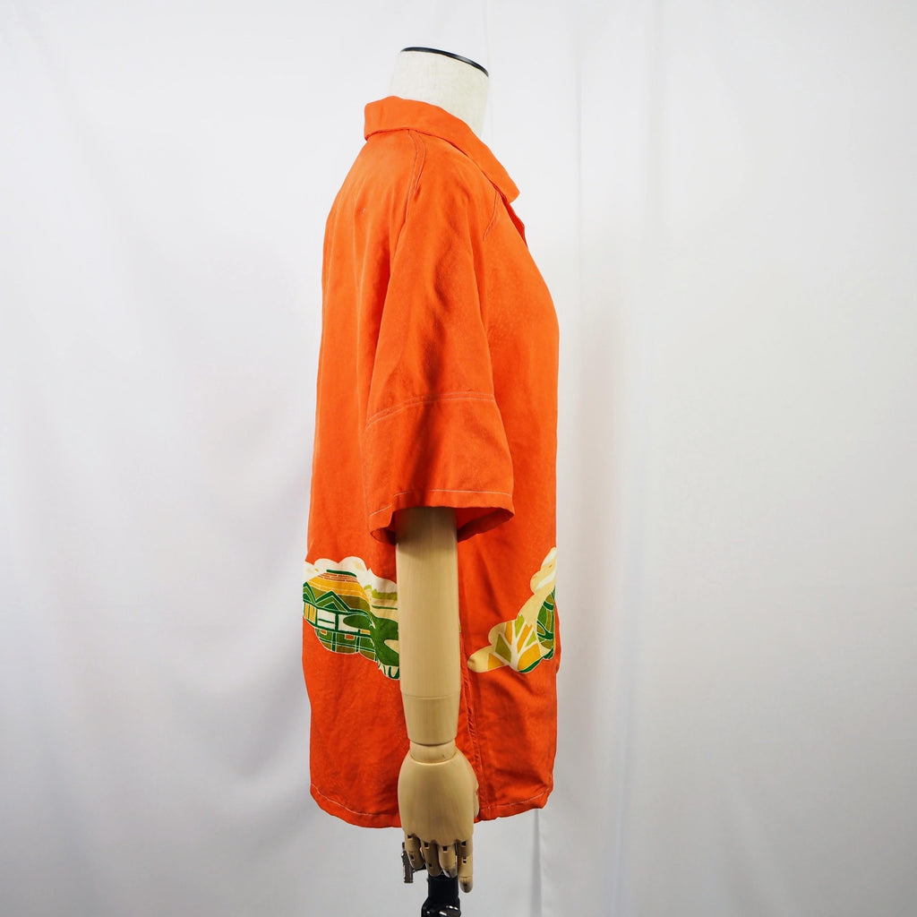 Kimono Aloha Shirt Silk Medium CA52