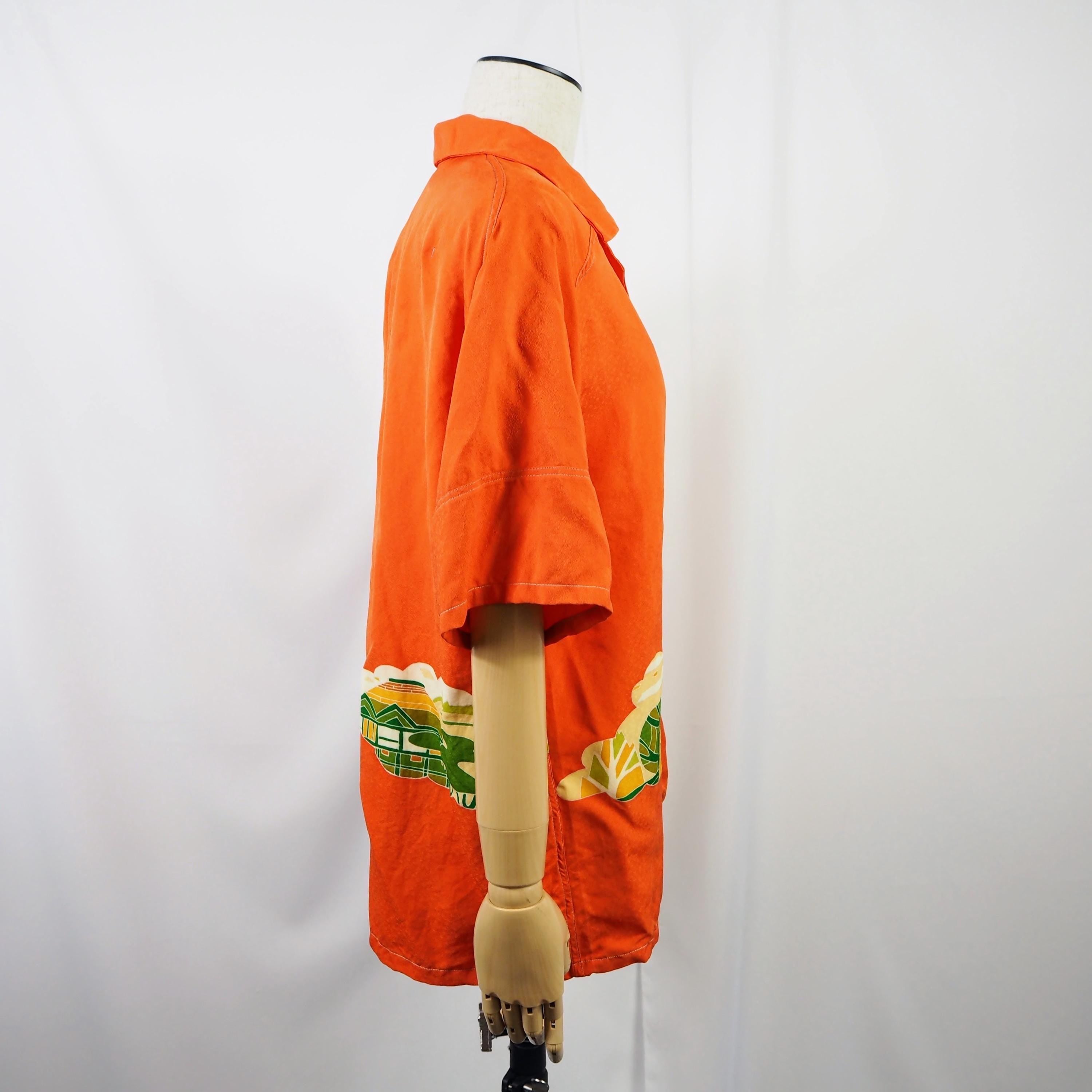 着物アロハシャツ シルク Mサイズ CA52