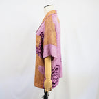 Kimono Aloha Shirt Silk M Size CA50