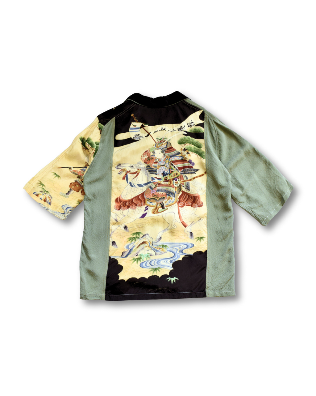 着物アロハシャツ 将軍 シルク Mサイズ CA36