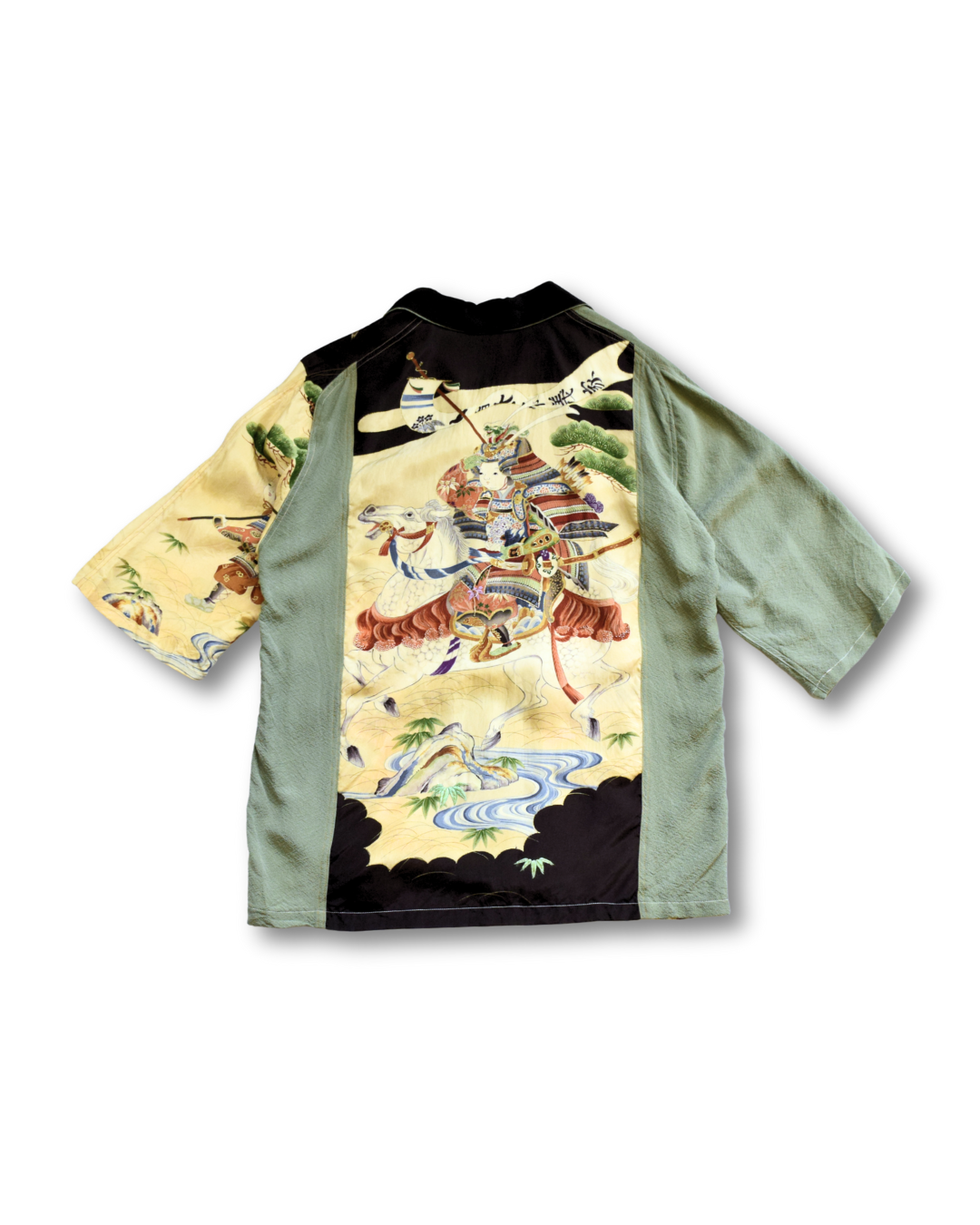 着物アロハシャツ 将軍 シルク Mサイズ CA36
