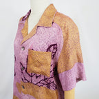 Kimono Aloha Shirt Silk M Size CA50