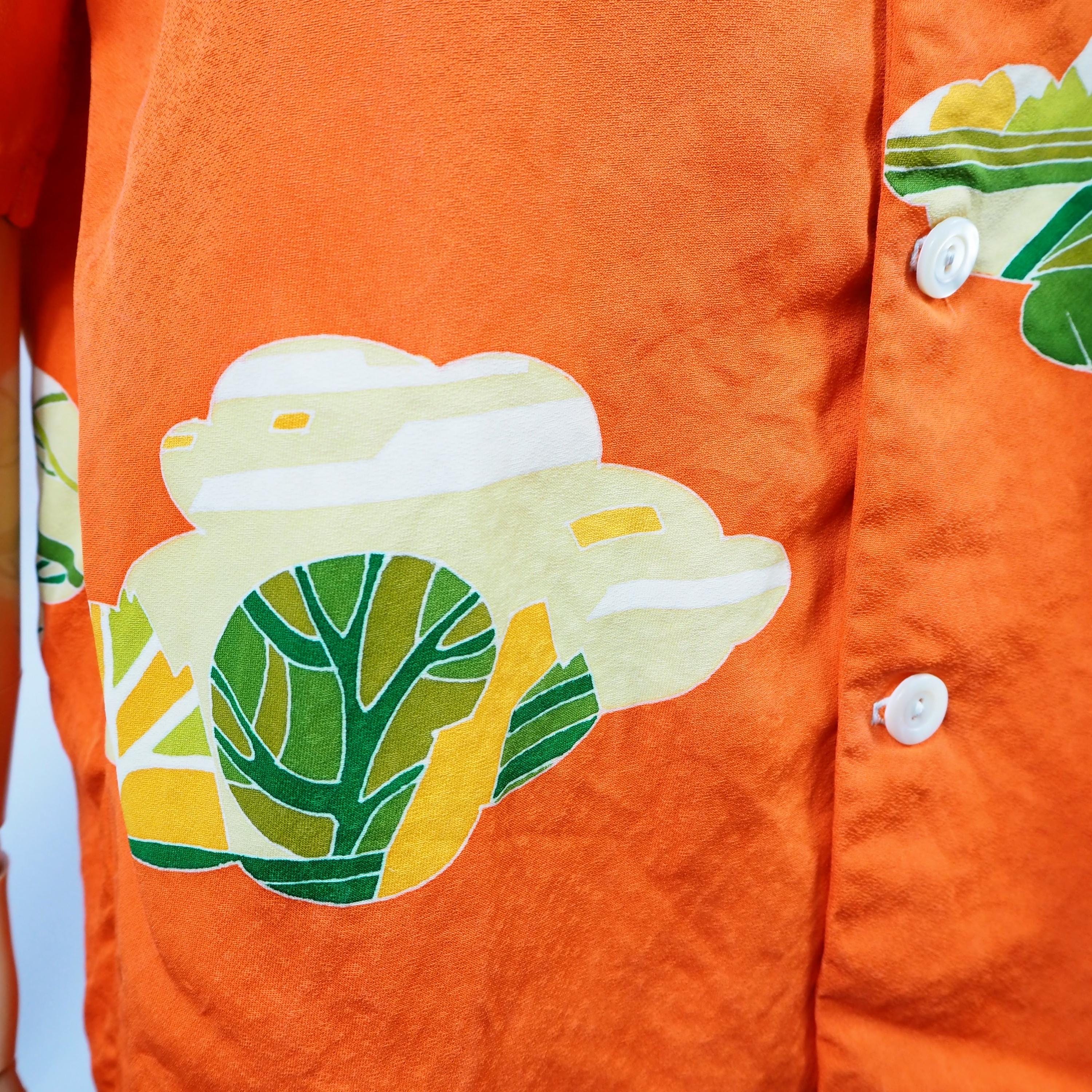 Kimono Aloha Shirt Silk Medium CA52